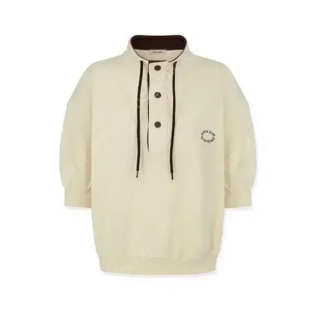 아비에무아 스냅버튼 스웻셔츠 베이지 2사이즈 1회착