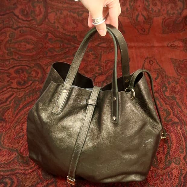 티파니앤코 메탈릭 브론즈 토트백 made in Italy