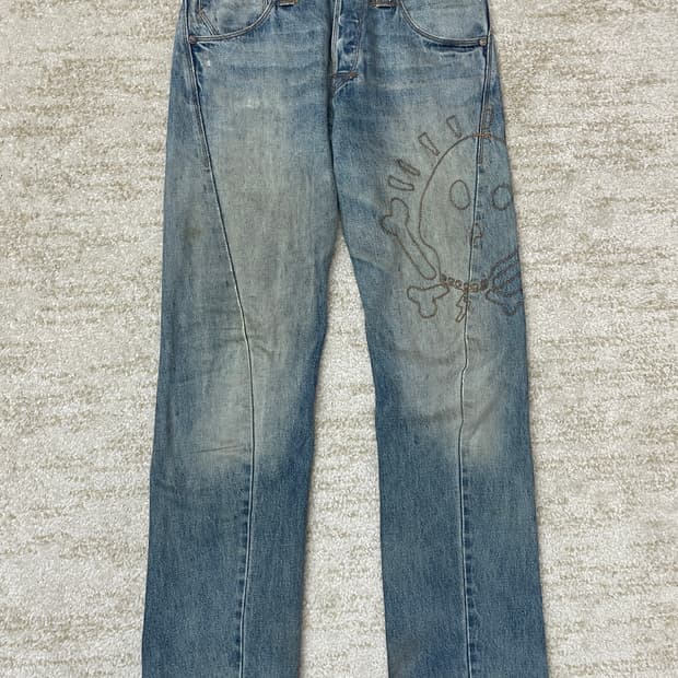 [32] 90s Levis 리바이스 엔지니어드진 1세대 스컬 자수 청바지