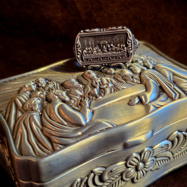 3cross silver925"THE LAST SUPPER"ring