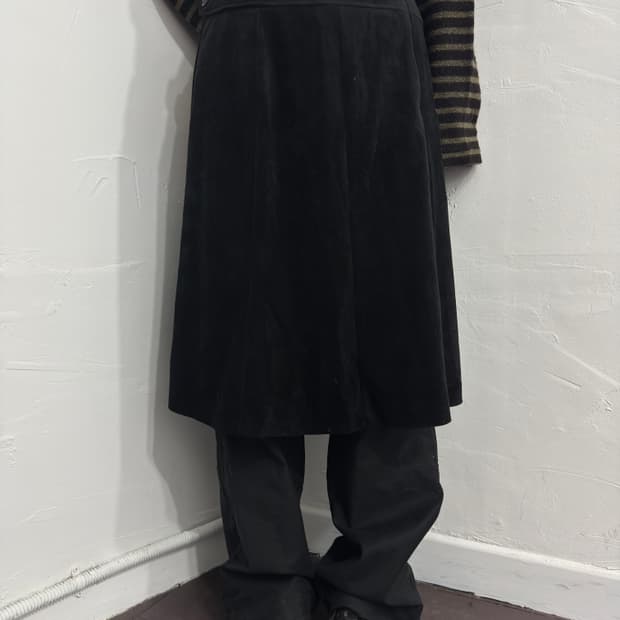 newyoker suede midi skirt