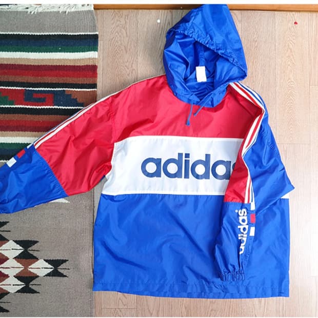 일본판 90s adida아디다스 빈티지 후드 바람마기 