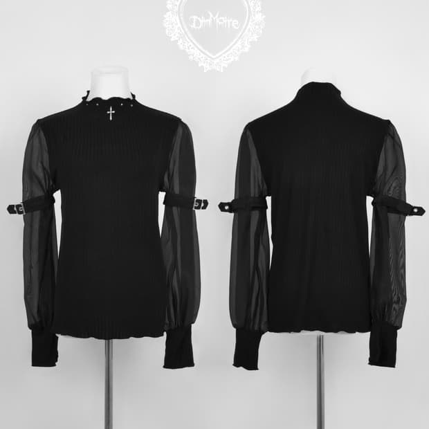 Dimmoire 니트 탑스 지뢰계 서브컬쳐 딤모아르