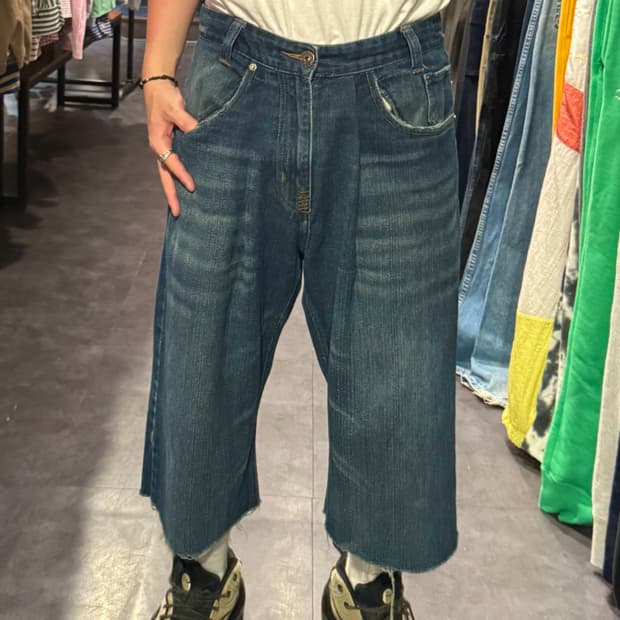 [IM] vtg 워싱 데님 숏팬츠 진청