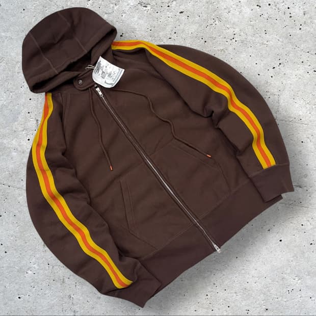 [L] 엔지니어드가먼츠 브라운 컬러 라인 후드집업 B690