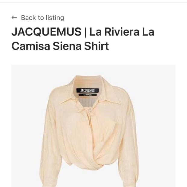 JACQUEMUS 자크뮈스 La Riviera Siena Shirt 38