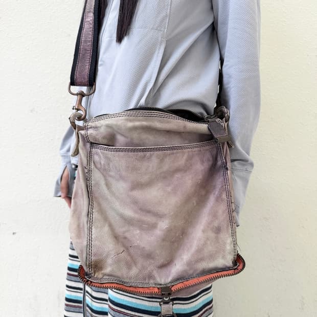 Old Diesel Faded Leather Utility Bag