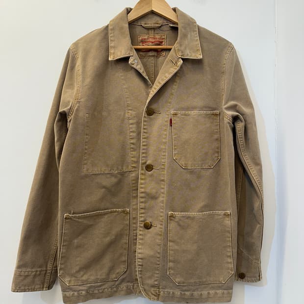 M) 리바이스 브라운 초어 캔버스 워크 자켓