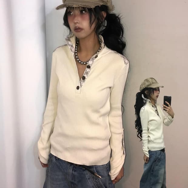 Burberry Check Pattern Knit