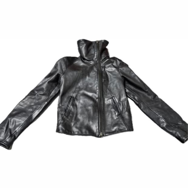 GAP 하이넥 양가죽 레더자켓