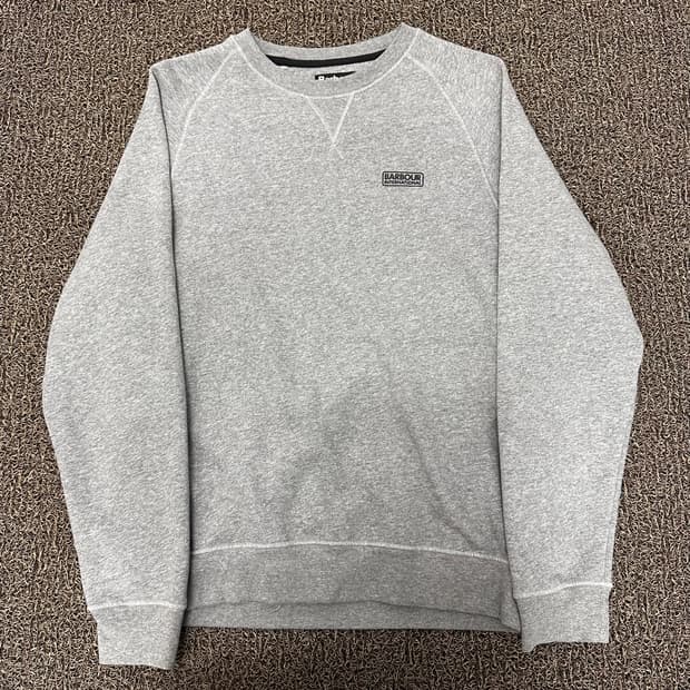Barbour 바버 기모 맨투맨 그레이 L