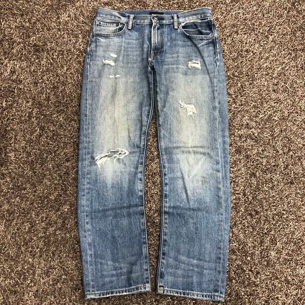 유니클로 디스 데미지 워싱 데님 팬츠