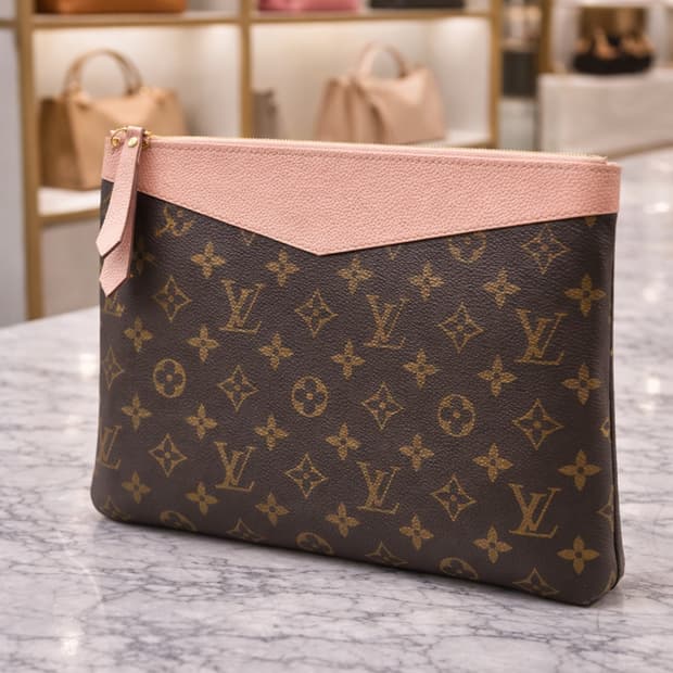 [S급] 루이비통 모노그램 로즈 데일리 파우치 클러치백 판매합니다!!!