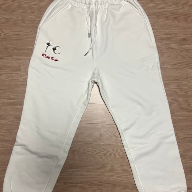 택만뗀 새상품) 떠그클럽 스웻팬츠 1사 화이트 | 해비 조거팬츠