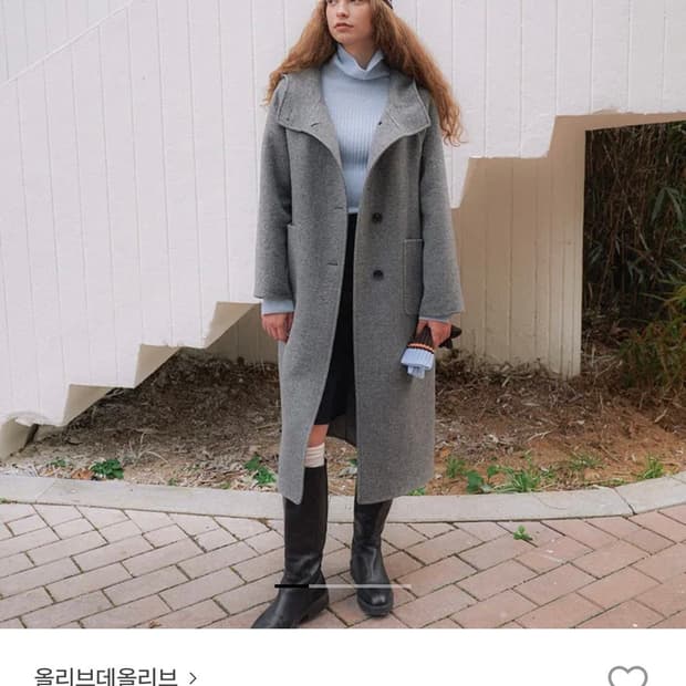 올리브데올리브 후드 핸드메이드 코트 판매합니다