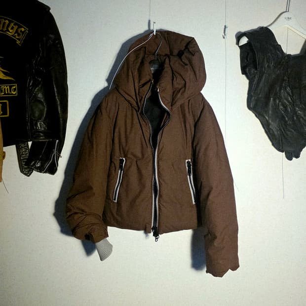 나나서카 후드 크롭 다운 패딩