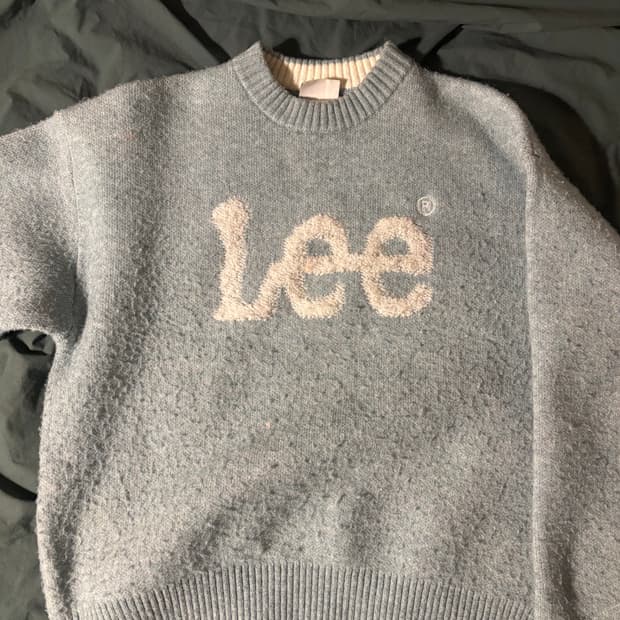 Lee 릴렉스핏 하늘색 니트 M