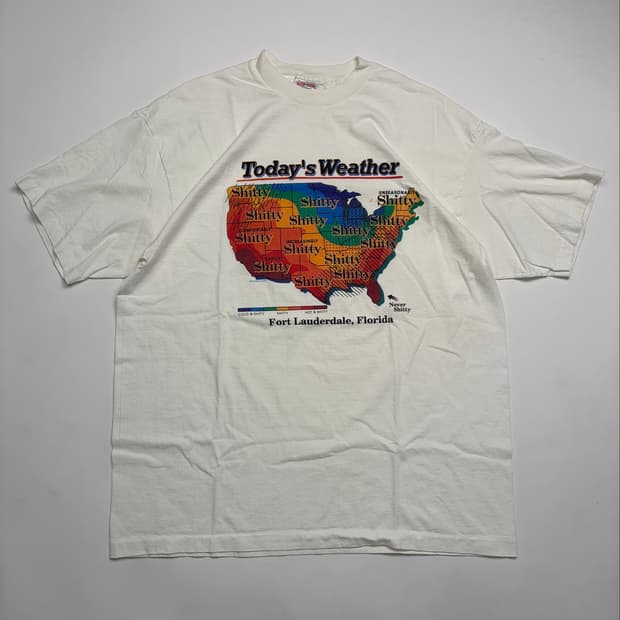 90s Today's Weather Tee (white)