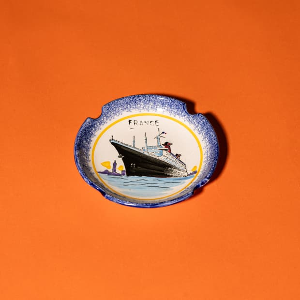 프랑스 빈티지 세라믹 애쉬트레이 