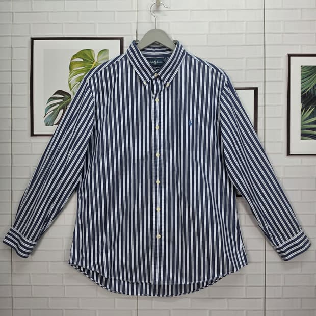 폴로랄프로렌 커스텀핏 스트라이프 긴팔 셔츠 남방 XL사이즈