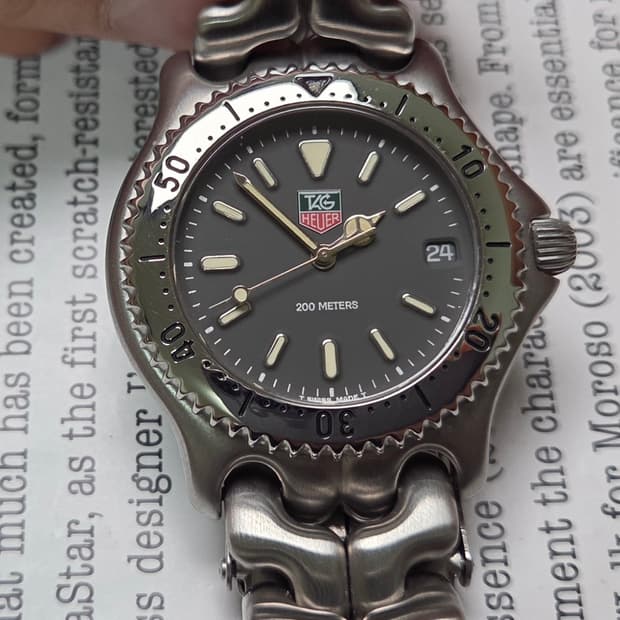 빈티지 태그호이어 셀(SEL) 프로페셔널 엘레강스 그레이회판 컬러로고 쿼