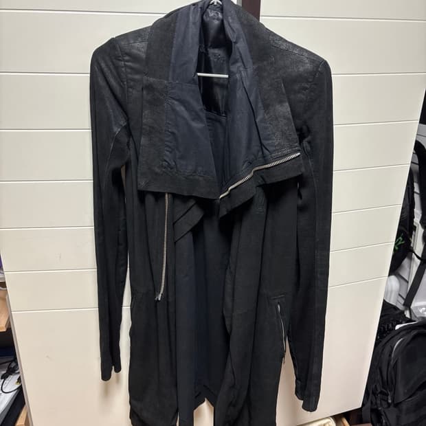 릭오웬스 하이넥레더코트 40