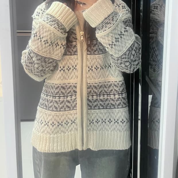 빈티지 갭 울 니트집업 gap