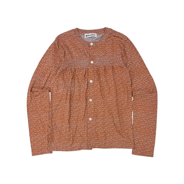 Gomme floral shirring cardigan
