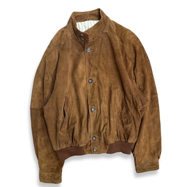 90s HUGO BOSS 스웨이드 레더 자켓 XL