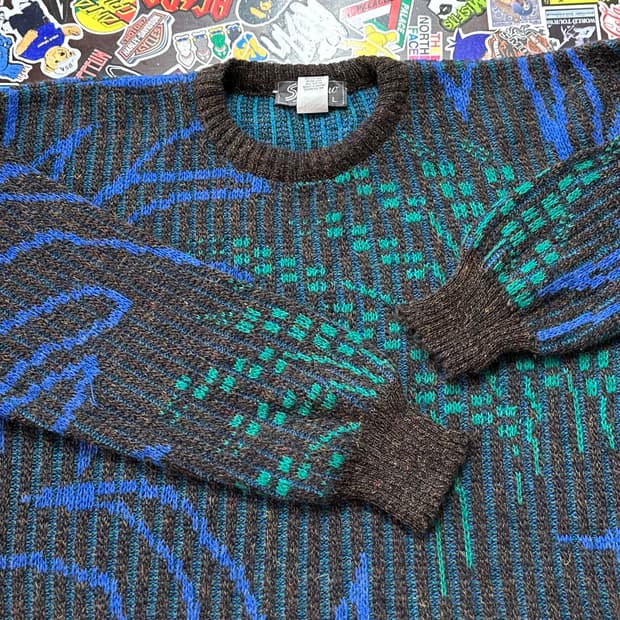 90s 빈티지 아크릴 니트 스웨터 L