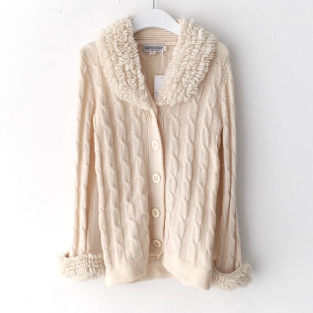 knit fur cardigun