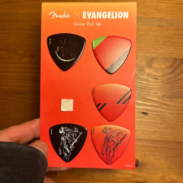 에반게리온 아스카 x펜더 기타 피크 evangelion  fender