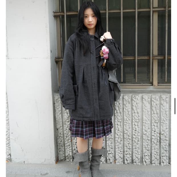 인앤양인하모니 Muffler coat, charcoal