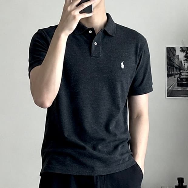 폴로 랄프로렌 카라 반팔 블랙