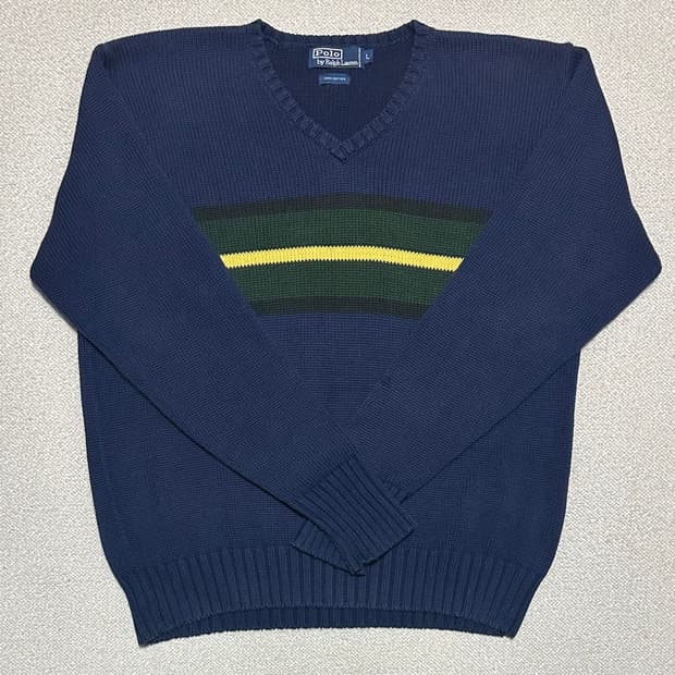 폴로 랄프로렌 배색 니트