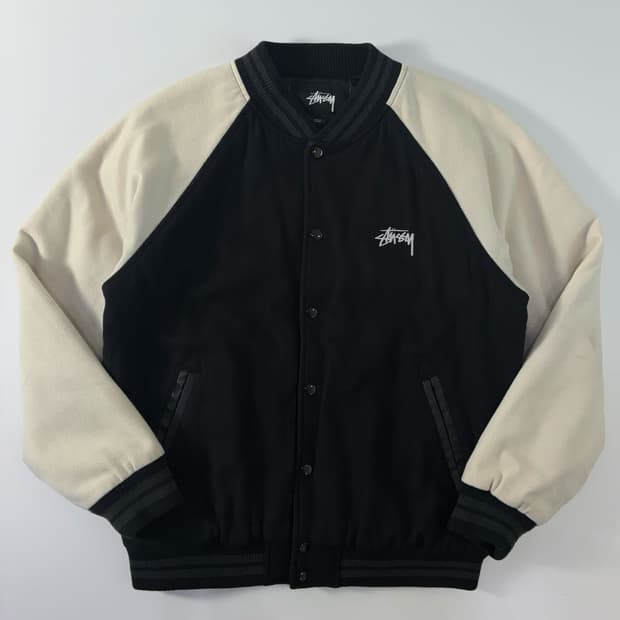 Stussy  스투시 투톤 울 바시티 자켓 