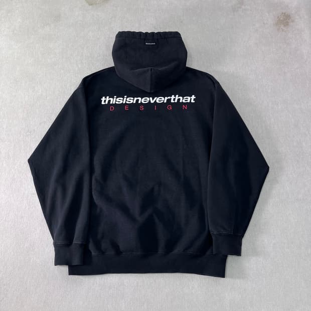 100 디스이즈네버댓 백로고 후드티