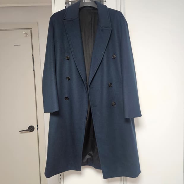 엘무드 알란 오버핏 더블 코트 터콰이즈 44