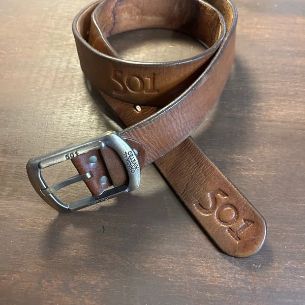 빈티지 리바이스501 레더벨트