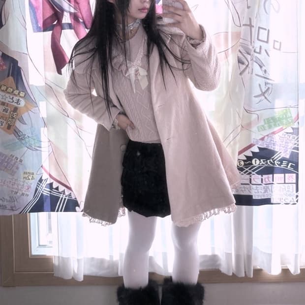 리즈리사 백리본 코트