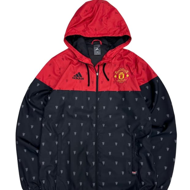 아디다스 맨유 바람막이 블랙 (L)