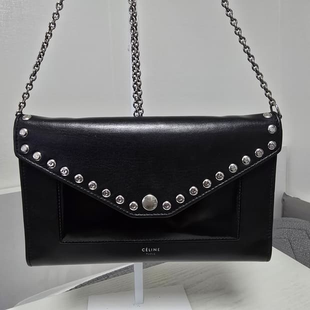 셀린느 블랙 체인 숄더백