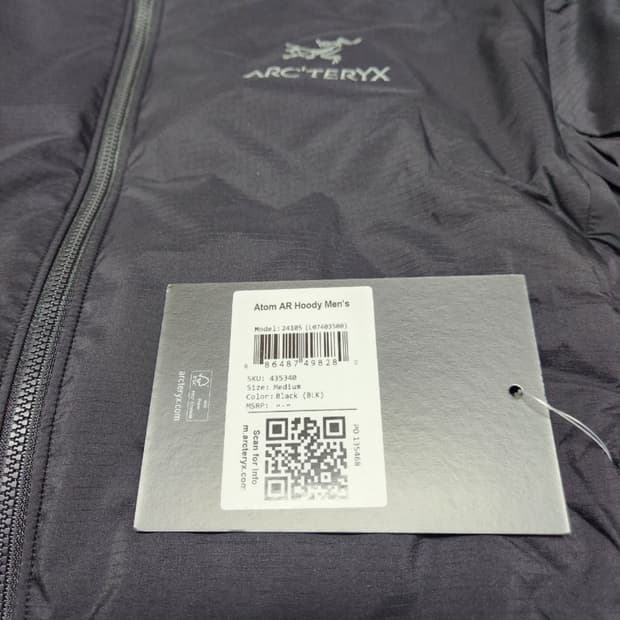 아크테릭스 AR 아톰 후디 M 시착상품