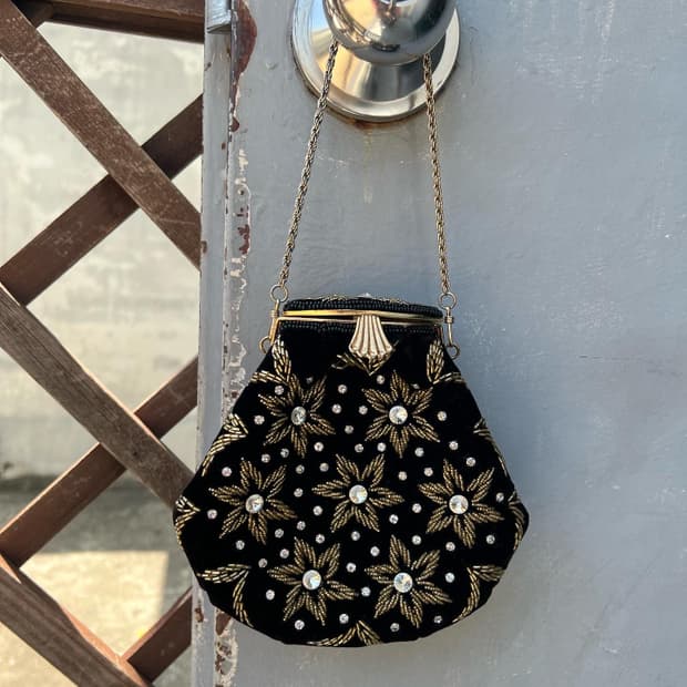 빈티지 벨벳 복주머니