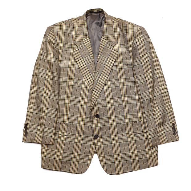 YSL pour homme 투버튼 빈티지 체크 블레이저