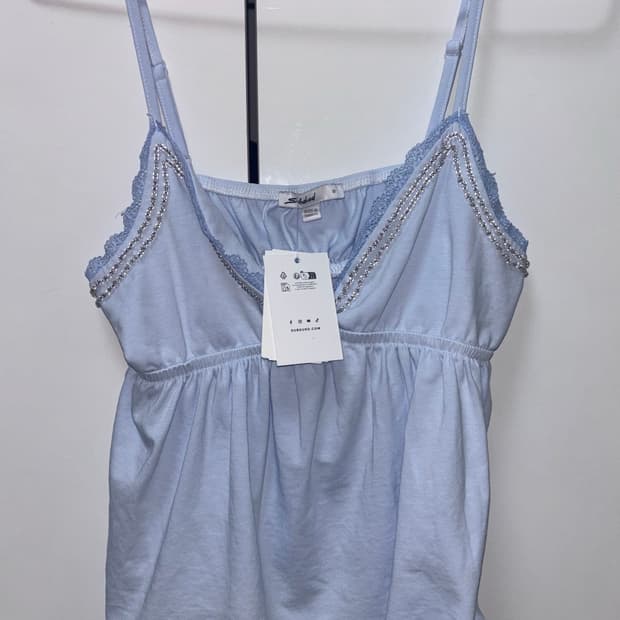 새상품 Subdued sky blue spankle tank top 
