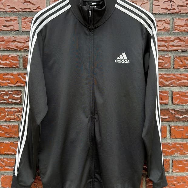 아디다스 블랙 삼선 트랙재킷 3XL