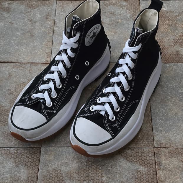 (250)컨버스 런스타 하이크 하이 검흰