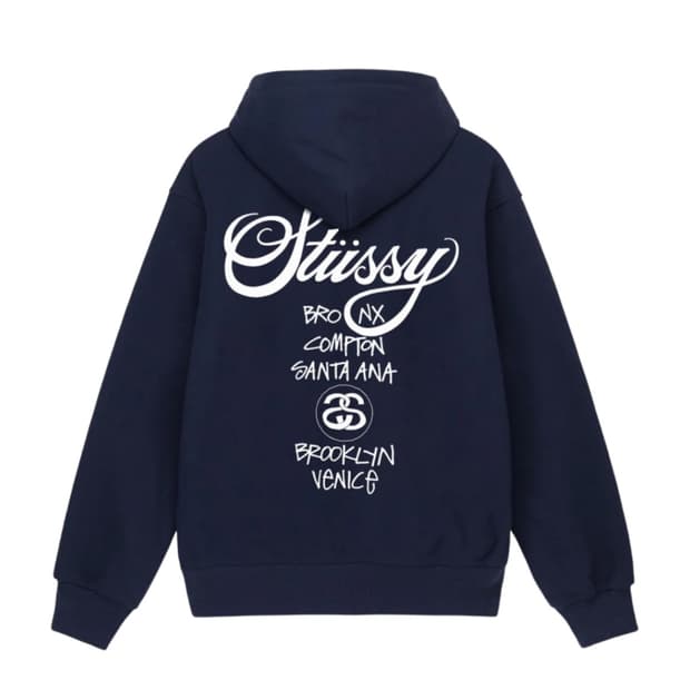 스투시 월드투어 후디 후드티 네이비 2023