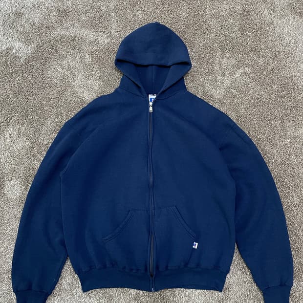 90s russell athletic hoodie zip up